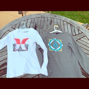 Long sleeve flannel and tshirt